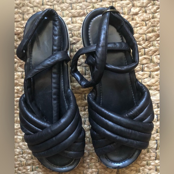 Isabel Marant Hayley Black Leather Sandals Size 9 - Picture 7 of 10